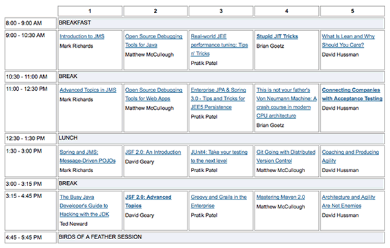 Sample Schedule